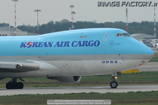 2007-08-22 Malpensa 054 HL7499 Boeing 747 Korean Air